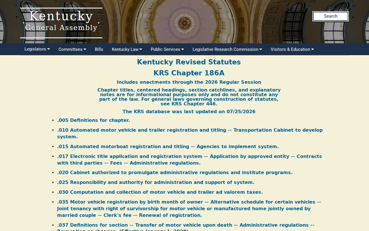 Bell County sex offender registry law in Kentucky statutes
